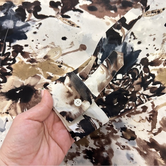 Eskandar 100% Silk Abstract Print Shirt – Oversized Fit - Picture 2 of 13